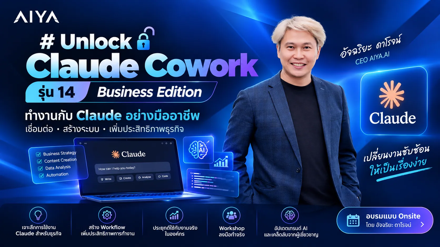 Unlock Claude Cowork รุ่น 14 Business Edition