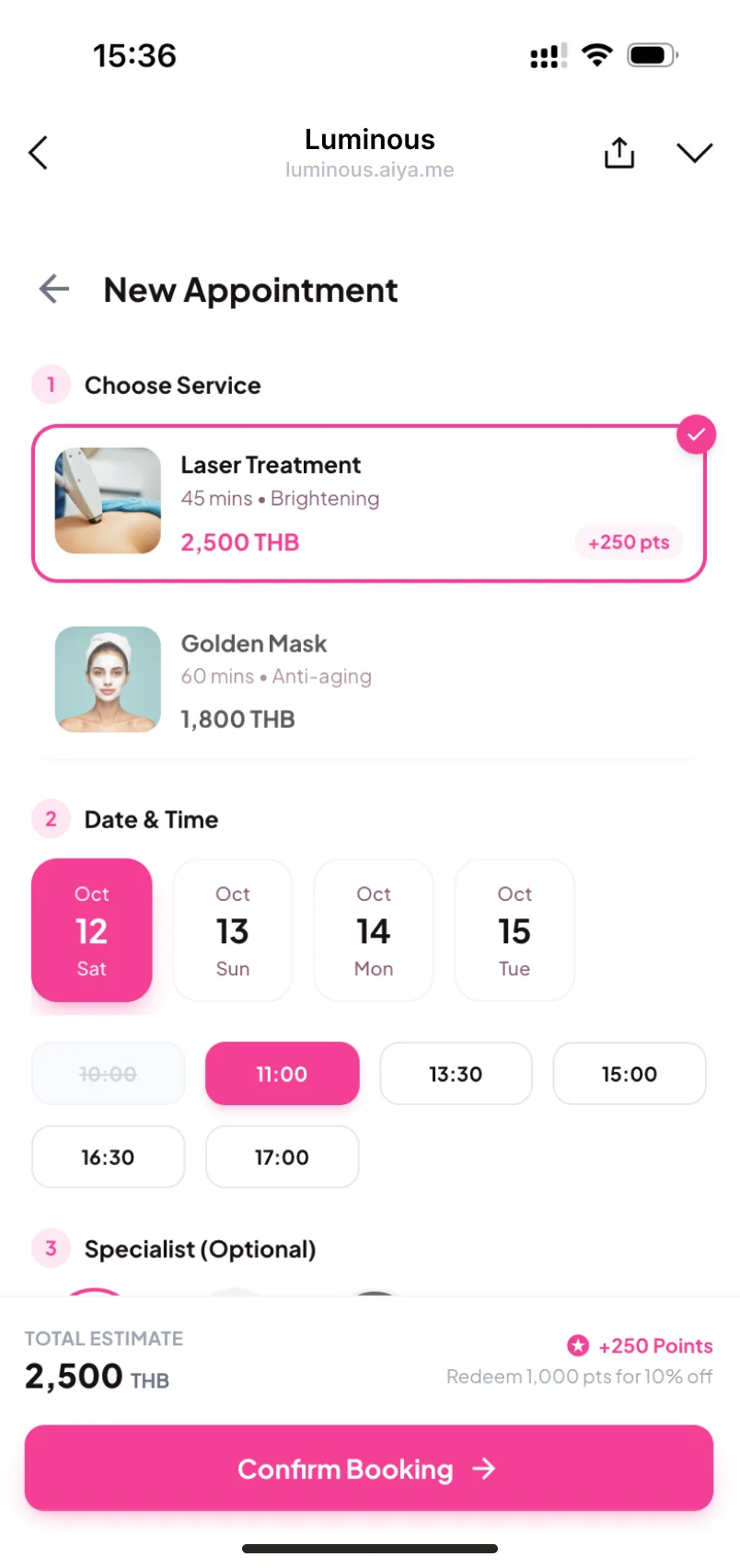 Luminous Booking